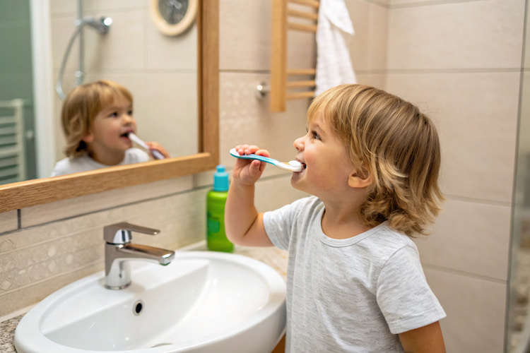 A photo of getting kids excited about brushing their teeth and sticking with brushing routines