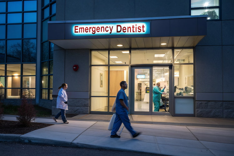 a photo of an emergency dentist center for people with bleeding gums in Toronto 
