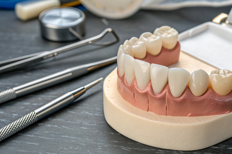an image of dental veneers created in a dental lab