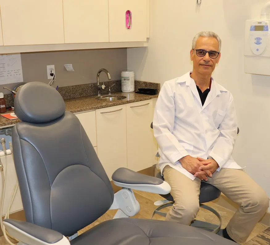 Patient checking in with NIHB coverage at our Thornhill dental clinic